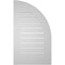 Ekena Millwork Quarter Round Top Left Surface Mount PVC Gable Vent w/ 3-1/2"W x 1"P Standard Frame, 20"W x 34"H GVPQL20X3401SF - alternate 5